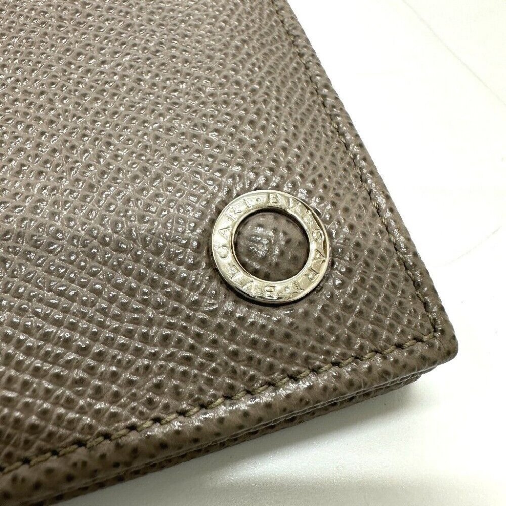 BVLGARI Bulgari Bulgari Folded wallet Leather gray - Picture 2 of 16